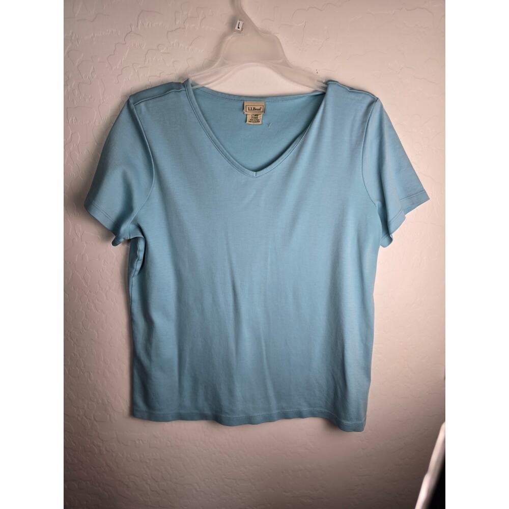 LL Bean  T Shirt Size Large tiny flaw see photos Blue